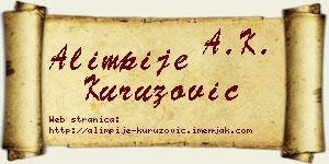 Alimpije Kuruzović vizit kartica